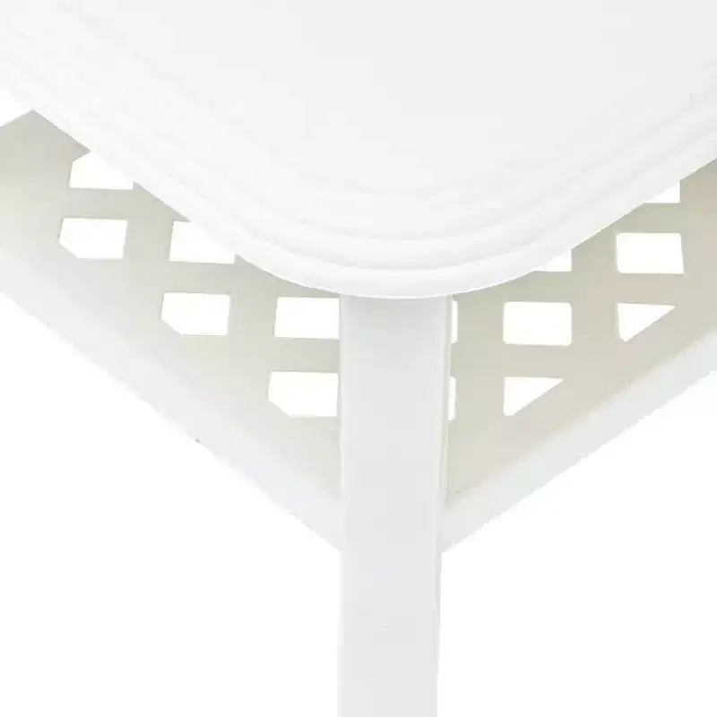 vidaXL Table Basse Table d'Appoint avec Étagère de Rangement Table d'Appoint de Canapé Plastique