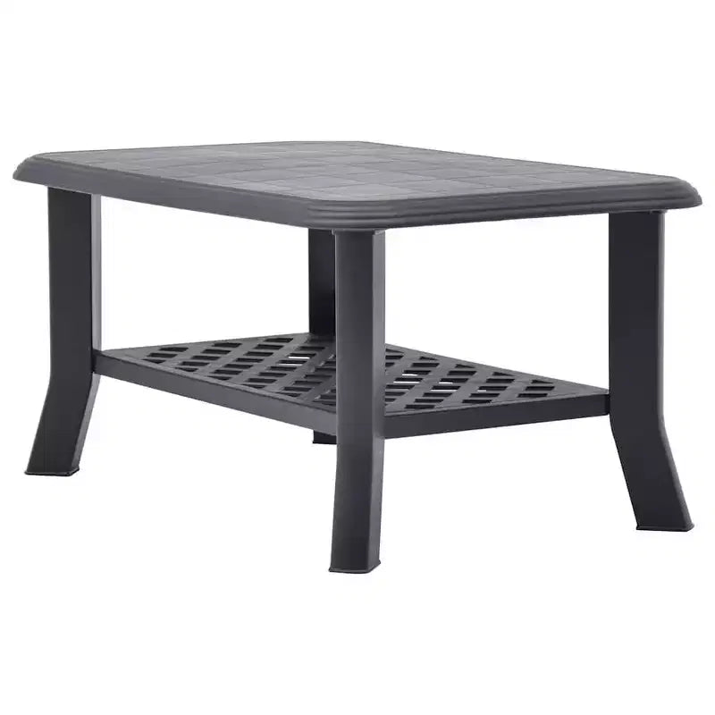 vidaXL Table Basse Table d'Appoint avec Étagère de Rangement Table d'Appoint de Canapé Plastique