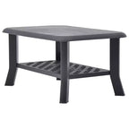 vidaXL Table Basse Table d'Appoint avec Étagère de Rangement Table d'Appoint de Canapé Plastique