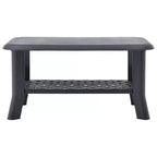 vidaXL Table Basse Table d'Appoint avec Étagère de Rangement Table d'Appoint de Canapé Plastique