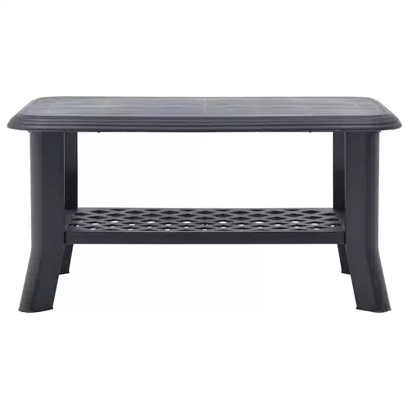 vidaXL Table Basse Table d'Appoint avec Étagère de Rangement Table d'Appoint de Canapé Plastique