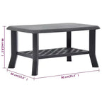 vidaXL Table Basse Table d'Appoint avec Étagère de Rangement Table d'Appoint de Canapé Plastique