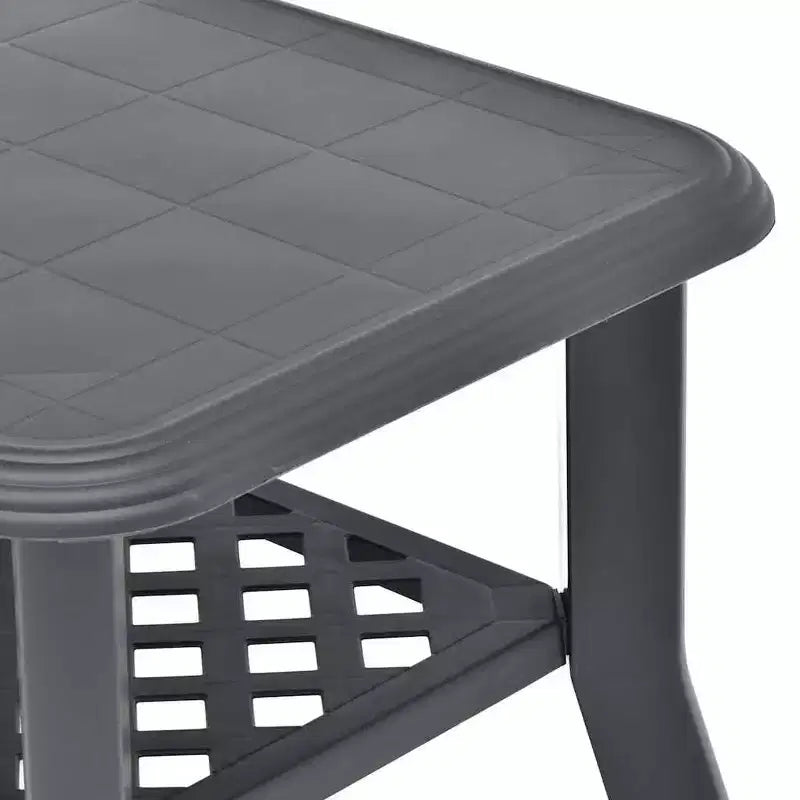 vidaXL Table Basse Table d'Appoint avec Étagère de Rangement Table d'Appoint de Canapé Plastique