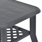 vidaXL Table Basse Table d'Appoint avec Étagère de Rangement Table d'Appoint de Canapé Plastique