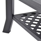 vidaXL Table Basse Table d'Appoint avec Étagère de Rangement Table d'Appoint de Canapé Plastique