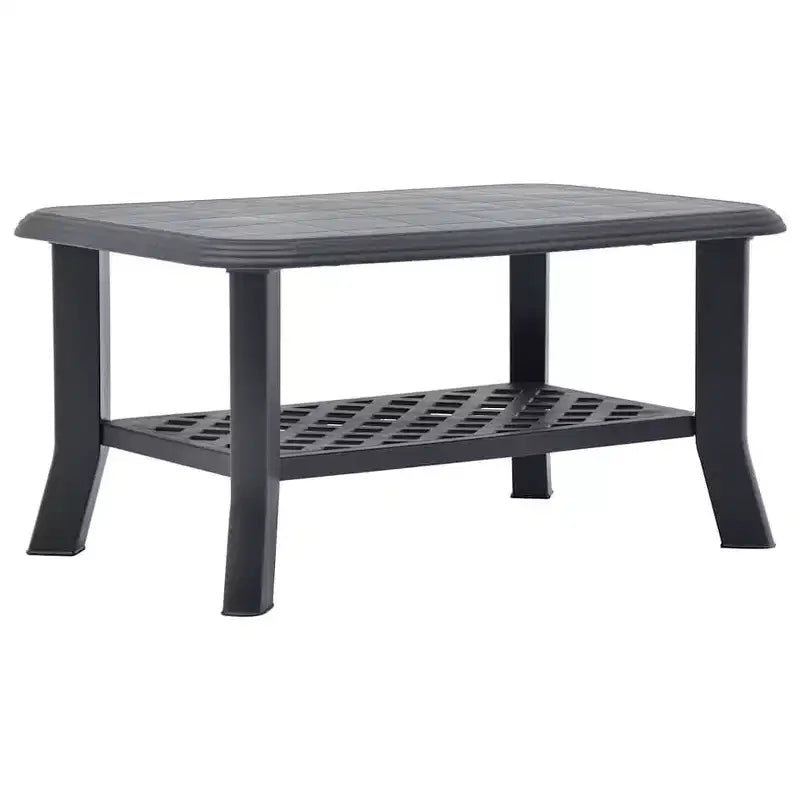 vidaXL Table Basse Table d'Appoint avec Étagère de Rangement Table d'Appoint de Canapé Plastique
