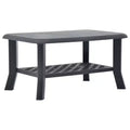 vidaXL Table Basse Table d'Appoint avec Étagère de Rangement Table d'Appoint de Canapé Plastique