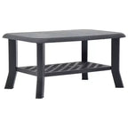 vidaXL Table Basse Table d'Appoint avec Étagère de Rangement Table d'Appoint de Canapé Plastique