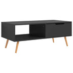 vidaXL Table basse blanche en bois d'ingénierie Table basse moyenne