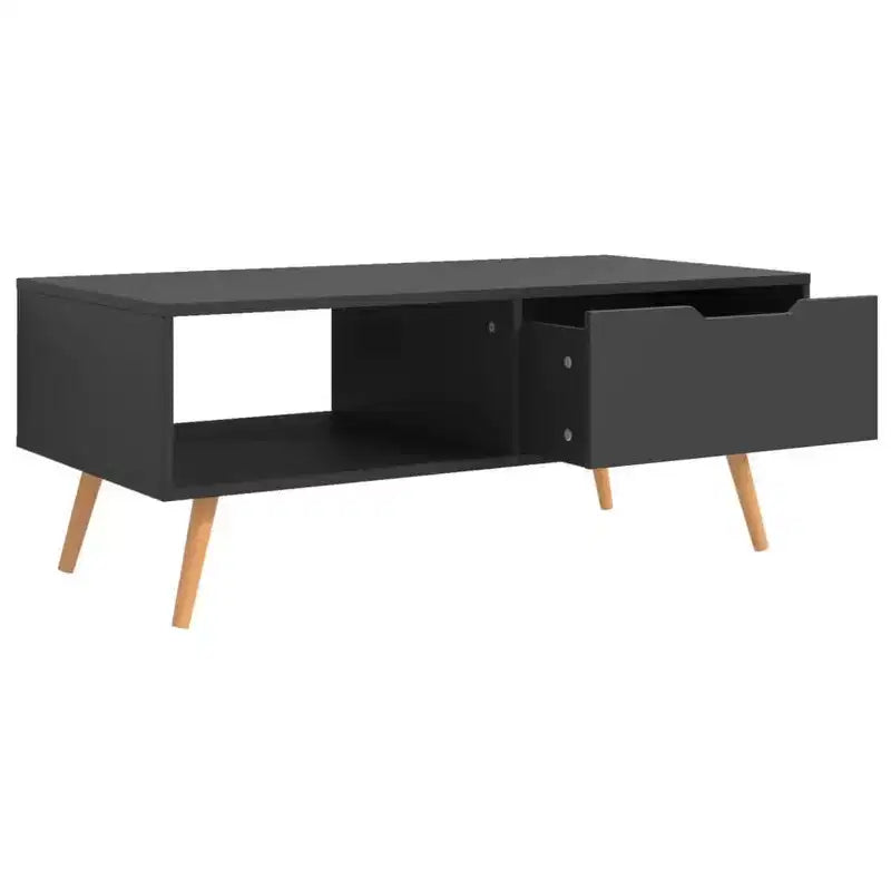 vidaXL Table basse blanche en bois d'ingénierie Table basse moyenne