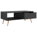 vidaXL Table basse blanche en bois d'ingénierie Table basse moyenne
