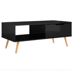 vidaXL Table basse blanche en bois d'ingénierie Table basse moyenne