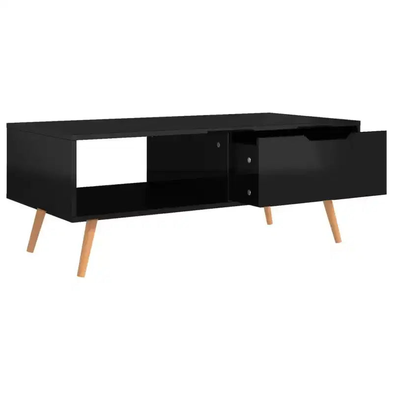 vidaXL Table basse blanche en bois d'ingénierie Table basse moyenne