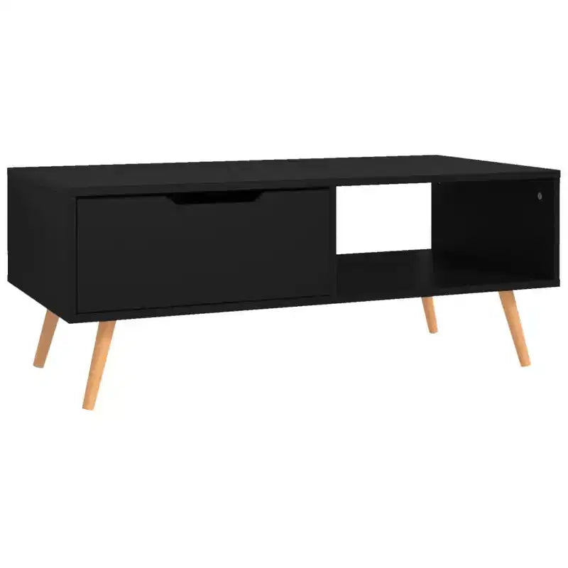 vidaXL Table basse blanche en bois d'ingénierie Table basse moyenne
