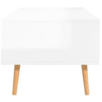 vidaXL Table basse blanche en bois d'ingénierie Table basse moyenne