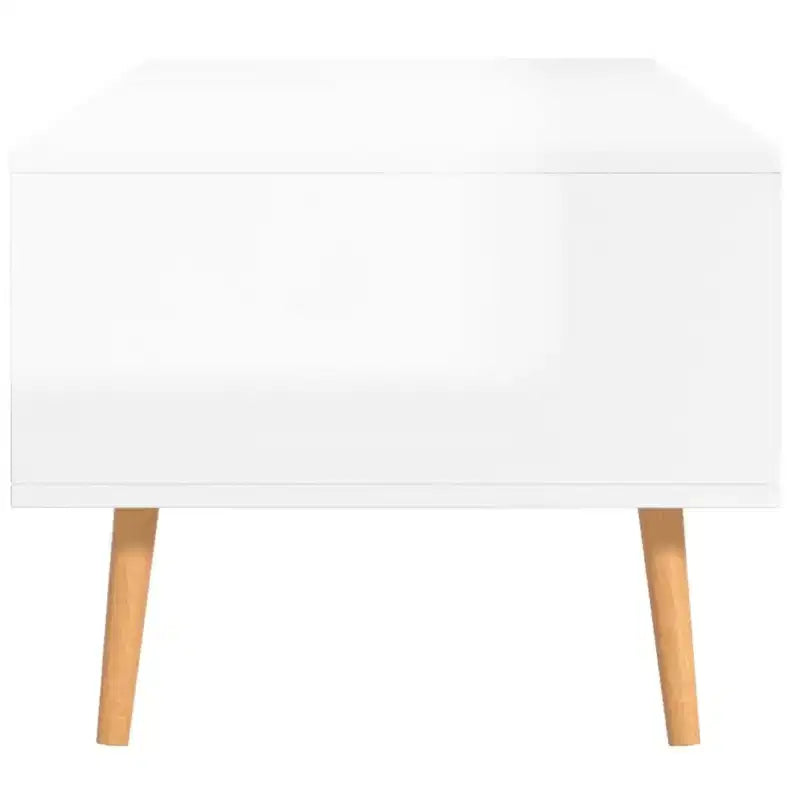 vidaXL Table basse blanche en bois d'ingénierie Table basse moyenne