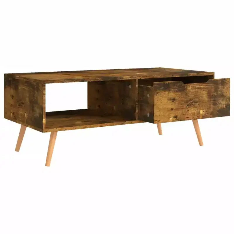 vidaXL Table basse blanche en bois d'ingénierie Table basse moyenne