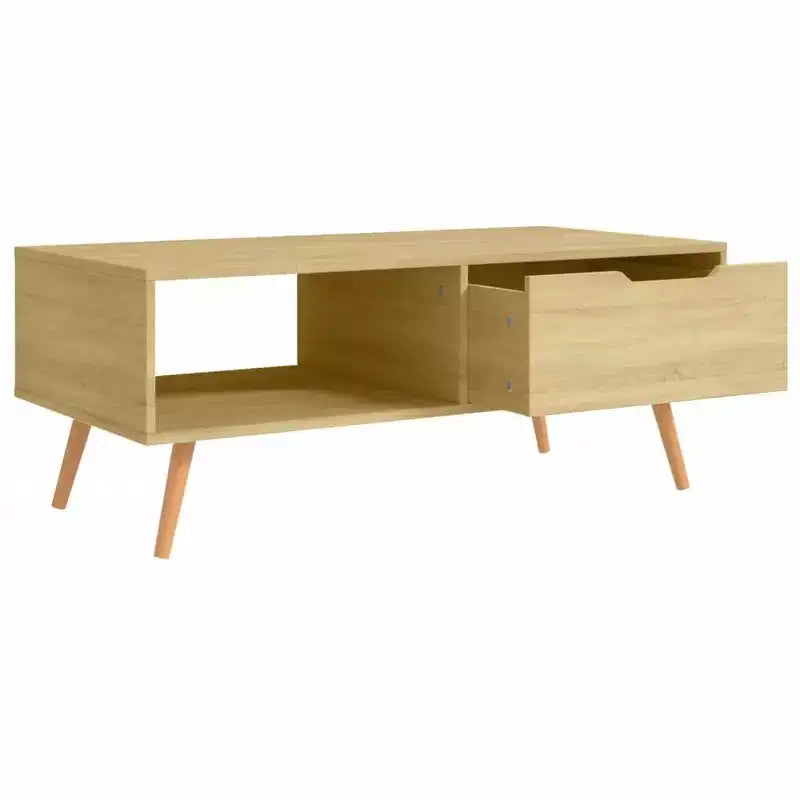 vidaXL Table basse blanche en bois d'ingénierie Table basse moyenne