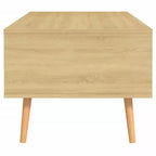 vidaXL Table basse blanche en bois d'ingénierie Table basse moyenne