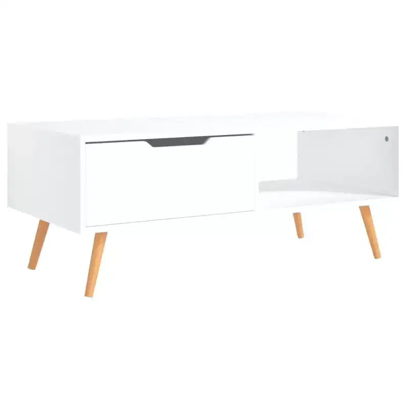 vidaXL Table basse blanche en bois d'ingénierie Table basse moyenne