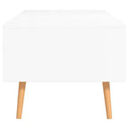vidaXL Table basse blanche en bois d'ingénierie Table basse moyenne