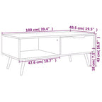 vidaXL Table basse blanche en bois d'ingénierie Table basse moyenne