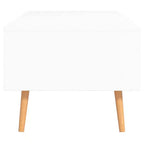 vidaXL Table basse blanche en bois d'ingénierie Table basse moyenne
