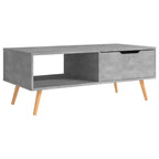 vidaXL Table basse blanche en bois d'ingénierie Table basse moyenne
