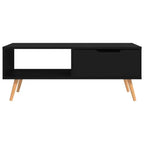 vidaXL Table basse blanche en bois d'ingénierie Table basse moyenne