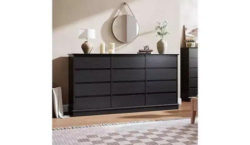 12 Drawer Dressers,Chest of Drawers with Deep Drawers,Large Double Dresser for Closet with Wide Top,Tall Wooden Dresser for Living Room, Bedroom