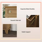Commode 7 Tiroirs Acekool, Commode en Bois Moderne, Organisateur de Rangement Profond avec Poignées Vintage, Meuble TV pour Chambre et Salon