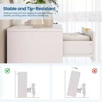 Commode Acekool à 4 tiroirs cannelés, commode moderne avec panneau ondulé, meuble de rangement haut pour chambre à coucher, chambre d'enfant, salon, entrée.