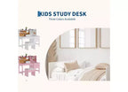 Ensemble bureau et chaise pour enfants, table d'étude en bois avec plateau inclinable réglable, tiroirs et tableau en liège - Ensemble bureau d'apprentissage scolaire pour enfants de 3 à 8 ans