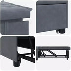 vidaXL Canapé-lit Gris foncé 67 x 194 x 38 cm Velours