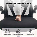 Chaise de bureau ergonomique, chaise de bureau à dossier haut avec hauteur réglable et accoudoirs relevables, chaise de jeu confortable en maille pour le bureau à domicile