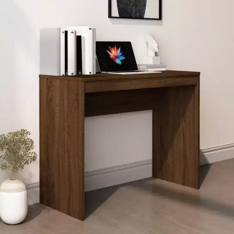 vidaXL Bureau Chêne Sonoma Bois d'Ingénierie Petit Bureau Minimaliste