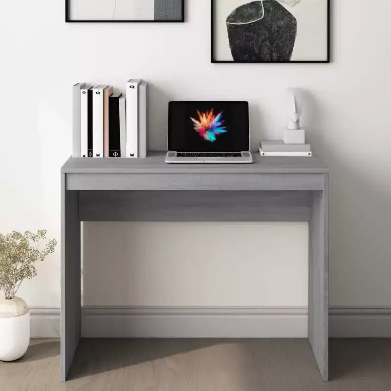 vidaXL Bureau Chêne Sonoma Bois d'Ingénierie Petit Bureau Minimaliste