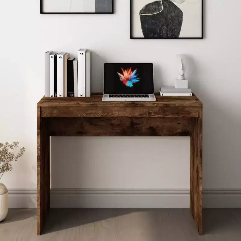 vidaXL Bureau Chêne Sonoma Bois d'Ingénierie Petit Bureau Minimaliste