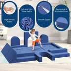 Canapé de jeu modulaire 22 pièces pour enfants, ensemble de jeu en mousse à escalader et à ramper, canapé d'escalade convertible lavable en mousse pour salle de jeux, salon
