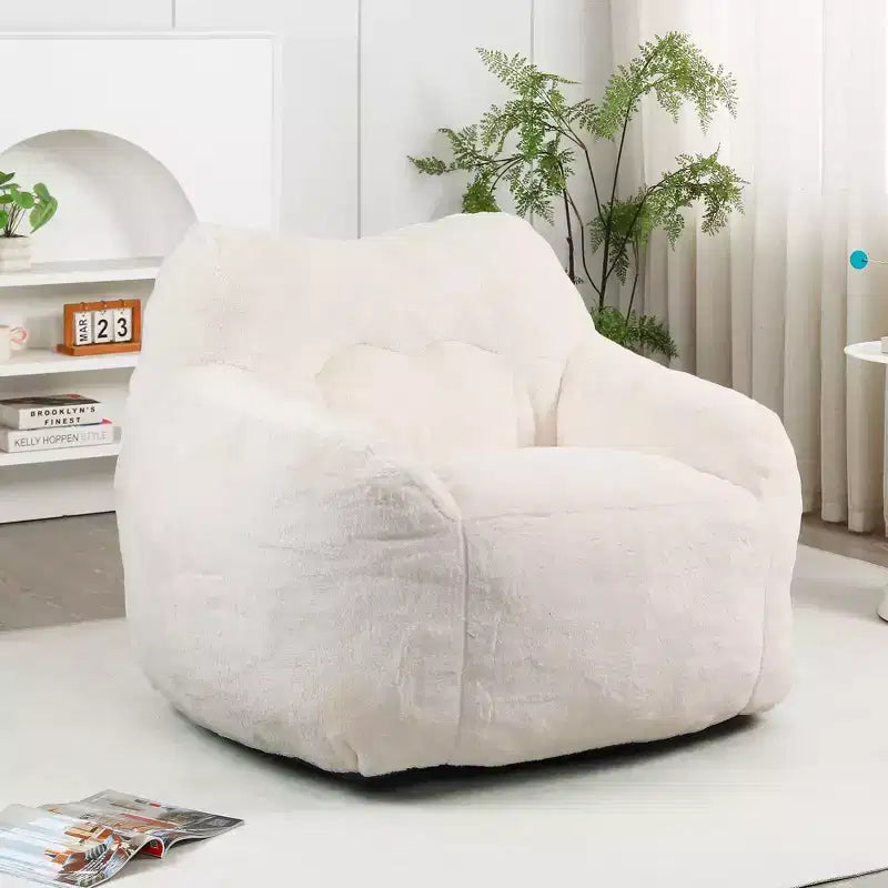 Fauteuil poire Okak avec mousse à mémoire de forme haute résilience, fauteuil de sol paresseux avec accoudoir, chaise longue confortable pour adultes