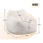 Fauteuil poire Okak avec mousse à mémoire de forme haute résilience, fauteuil de sol paresseux avec accoudoir, chaise longue confortable pour adultes