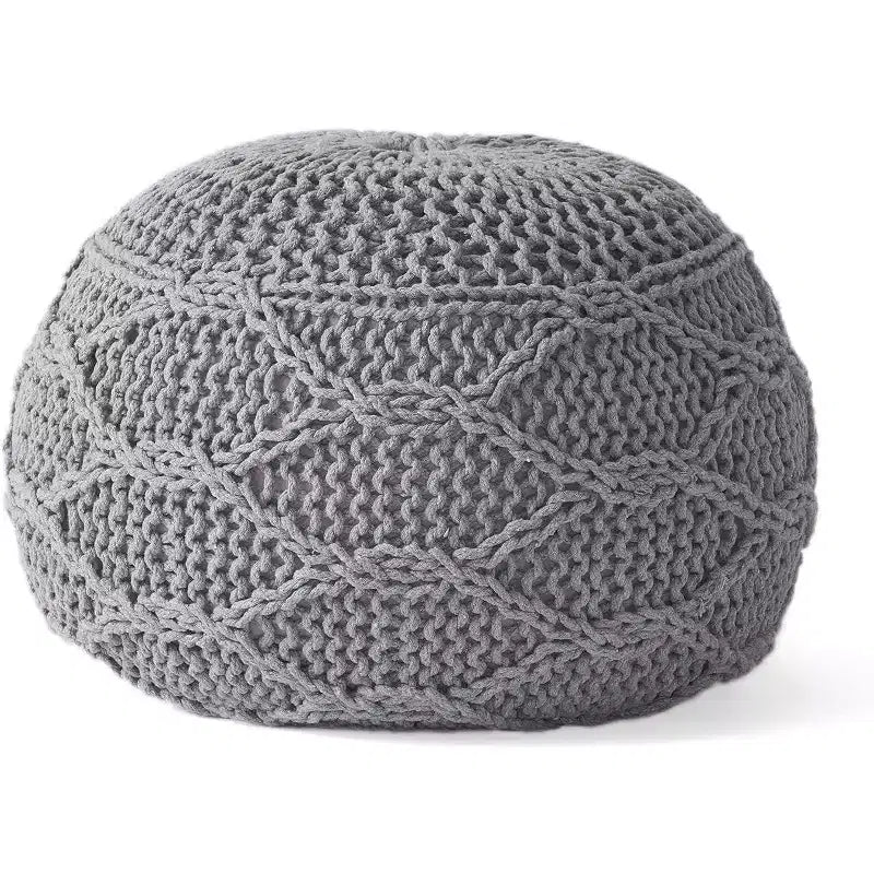 Pouf en tricot Okak, pouf rond, chaise de sol confortable pour salon, chambre, dortoir, aucun assemblage requis