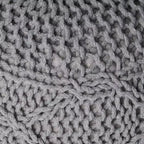 Pouf en tricot Okak, pouf rond, chaise de sol confortable pour salon, chambre, dortoir, aucun assemblage requis