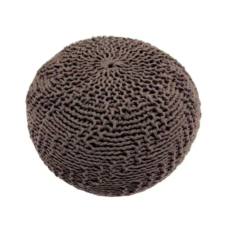 Pouf en tricot Okak, pouf rond, chaise de sol confortable pour salon, chambre, dortoir, aucun assemblage requis