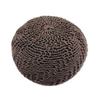 Pouf en tricot Okak, pouf rond, chaise de sol confortable pour salon, chambre, dortoir, aucun assemblage requis