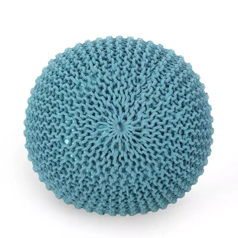 Pouf en tricot Okak, pouf rond, chaise de sol confortable pour salon, chambre, dortoir, aucun assemblage requis