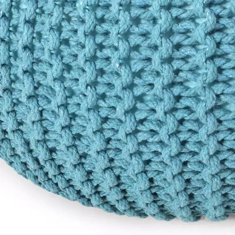 Pouf en tricot Okak, pouf rond, chaise de sol confortable pour salon, chambre, dortoir, aucun assemblage requis