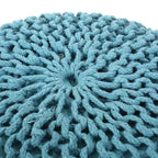 Pouf en tricot Okak, pouf rond, chaise de sol confortable pour salon, chambre, dortoir, aucun assemblage requis