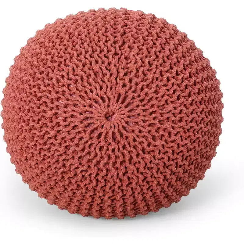 Pouf en tricot Okak, pouf rond, chaise de sol confortable pour salon, chambre, dortoir, aucun assemblage requis