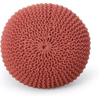 Pouf en tricot Okak, pouf rond, chaise de sol confortable pour salon, chambre, dortoir, aucun assemblage requis